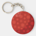 Le rouge fleurit Keychain porte-clés