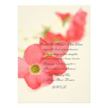Le rouge fleurit le faire-part de mariage invitations