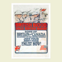 Le sang britannique appelle le sang britannique !  affiches