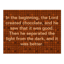 Le seigneur Created Chocolate Carte Postale