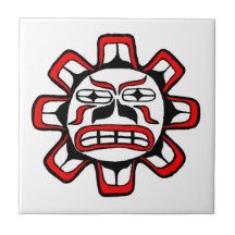 Le soleil de Haida Carreaux En Céramique