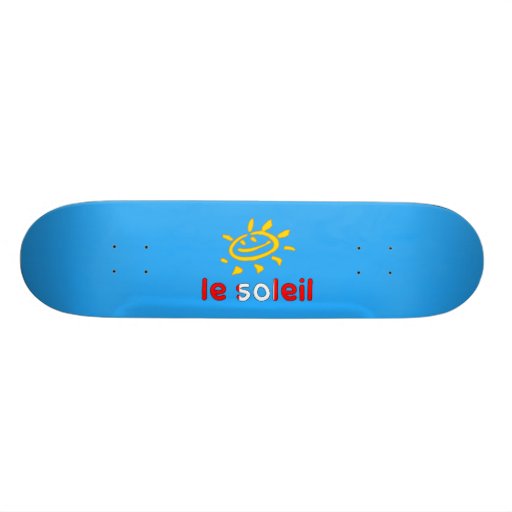 Le Soleil The Sun in Canadian Summer Vacation Custom Skate Board