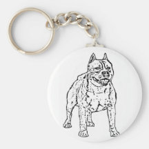 Le Staffordshire Terrier américain Keychain Porte-clés