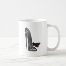 Le stylet élégant noir chausse l'art de talon haut tasses