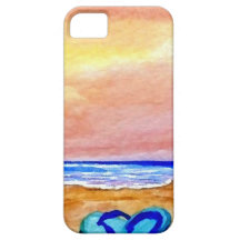 Le surf de natation allé d'océan de plage ondule d coques iPhone 5 Case-Mate