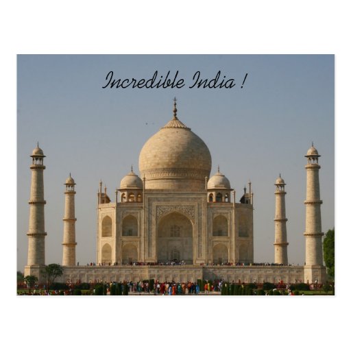le Taj Mahal Inde Carte Postale