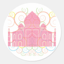 Le Taj Mahal rose Autocollant