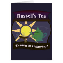 Le thé de Russell Carte De Vœux