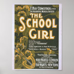 Le théâtre de cru de fille d'école posters