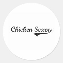 Le travail de professionnel de Sexer de poulet Autocollant Rond