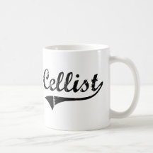 Le travail de professionnel de violoncelliste tasse à café