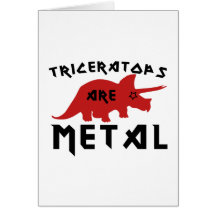 Le Triceratops sont métal Carte De Vœux
