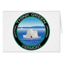 Le Vermont polaire vert Carte De Vœux