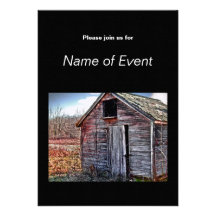 LE VIEUX HANGAR EN BOIS CARTONS D'INVITATION