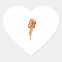 Le vieux microphone vintage rayé s'est fané Brown Autocollants