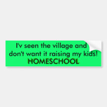 Le village - adhésif pour pare-chocs de Homeschool Adhésifs Pour Voiture