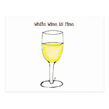 LE VIN BLANC EST TRÈS BIEN… COPIE DE VIN PAR JILL CARTES POSTALES