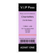 Le VIP passent le billet d'admission de partie Invitations