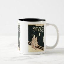 Le visionnement de fleur de prune, Harunobu, 1760s Mugs À Café