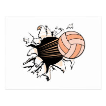 le volleyball des femmes déchirant cartes postales