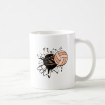 le volleyball des femmes déchirant mug