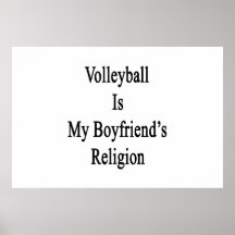 Le volleyball est la religion de mon ami affiche
