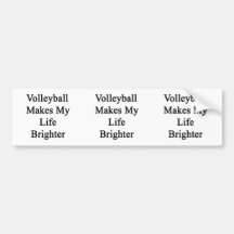 Le volleyball rend ma vie plus lumineuse autocollants pour voiture