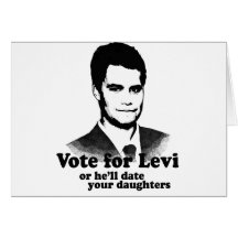 Le VOTE POUR LÉVI OU LUI DATERA VOS FILLES Cartes De Vœux