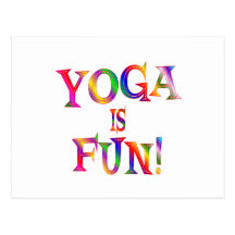 Le yoga est amusement cartes postales