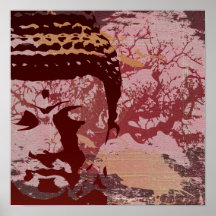 Le yoga parlent : Copie d'arbre de Bouddha Poster