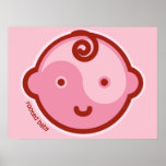 Le yoga parlent le bébé : Copie rouge de bébé enra Affiche