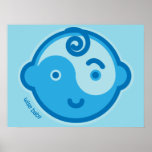 Le yoga parlent le bébé : Copie sage bleue de bébé Poster