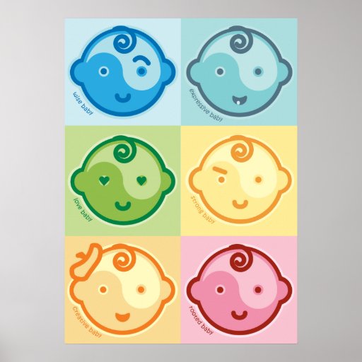 Le yoga parlent le bébé : Toute la toile de Chakra Posters