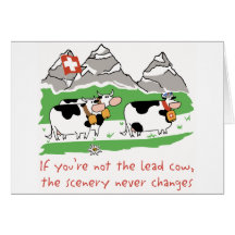 Lead Cow Greeting Card