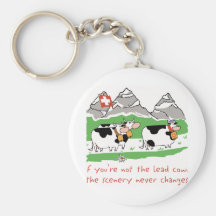 Lead Cow Keychain