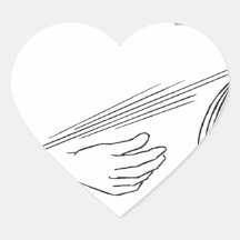 Lead Guitar Heart Stickers