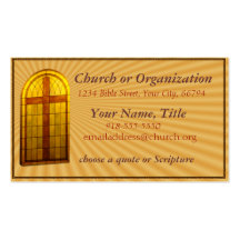 Leaded Glas Church Window Business Card- customize