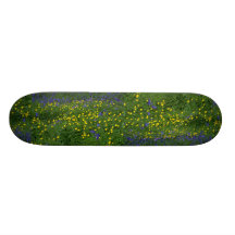 Leaf and flower patterns custom skateboard