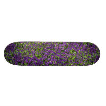 Leaf and flower patterns skate boards