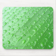 Leaf and Water Drops Mousepad 01