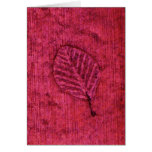 Leaf  Fossil Pink Greeting Card