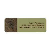 Leaf Fossils Return Address Labels