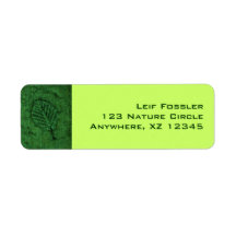 Leaf Fossils Return Address Labels