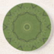 Leaf Green Kaleidosope coasters