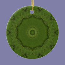 Leaf Green Kaleidosope ornaments