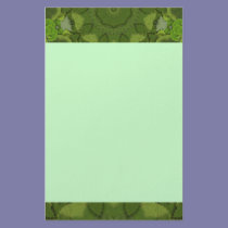Leaf Green Kaleidosope stationery