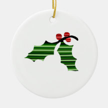 Leaf lines christmas ornaments