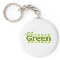 leaf live green key chain