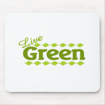 leaf live green mouse pad