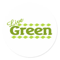 leaf live green sticker